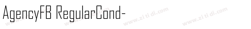 AgencyFB RegularCond字体转换